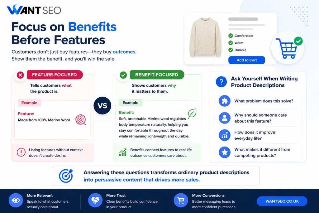 Focus on Benefits Before Features