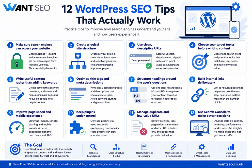 12 WordPress SEO tips that actually work