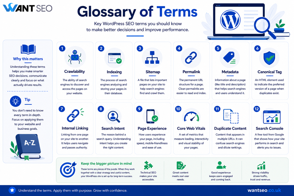 Glossary of Terms for WordPress SEO Blog