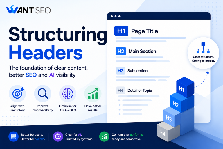 Structuring Headers for Better GEO, AEO, SEO and AI Visibility